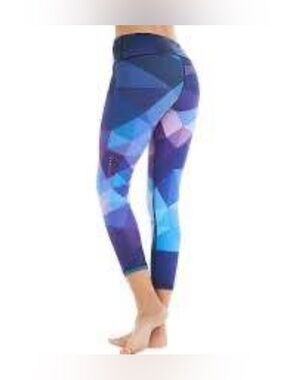 COOLOMG Women Diamond Printed Compression Yoga Pants